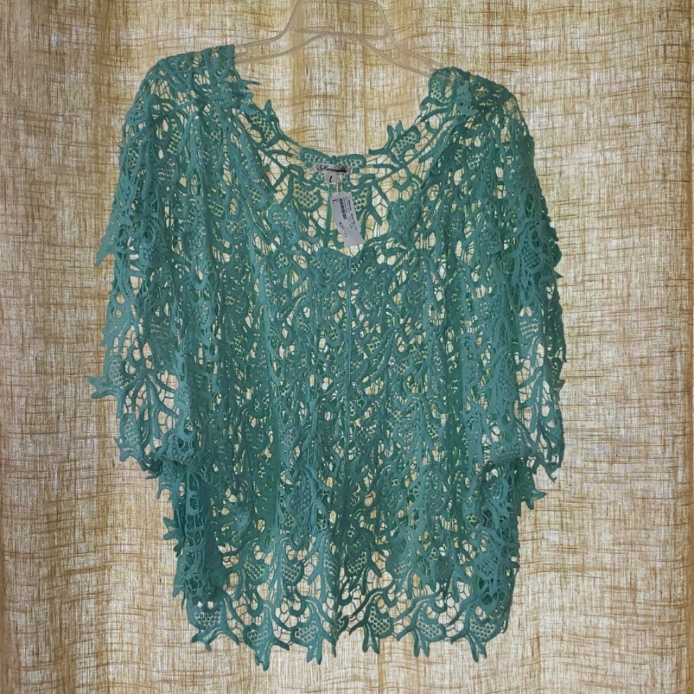 Mint Lace Over Shirt